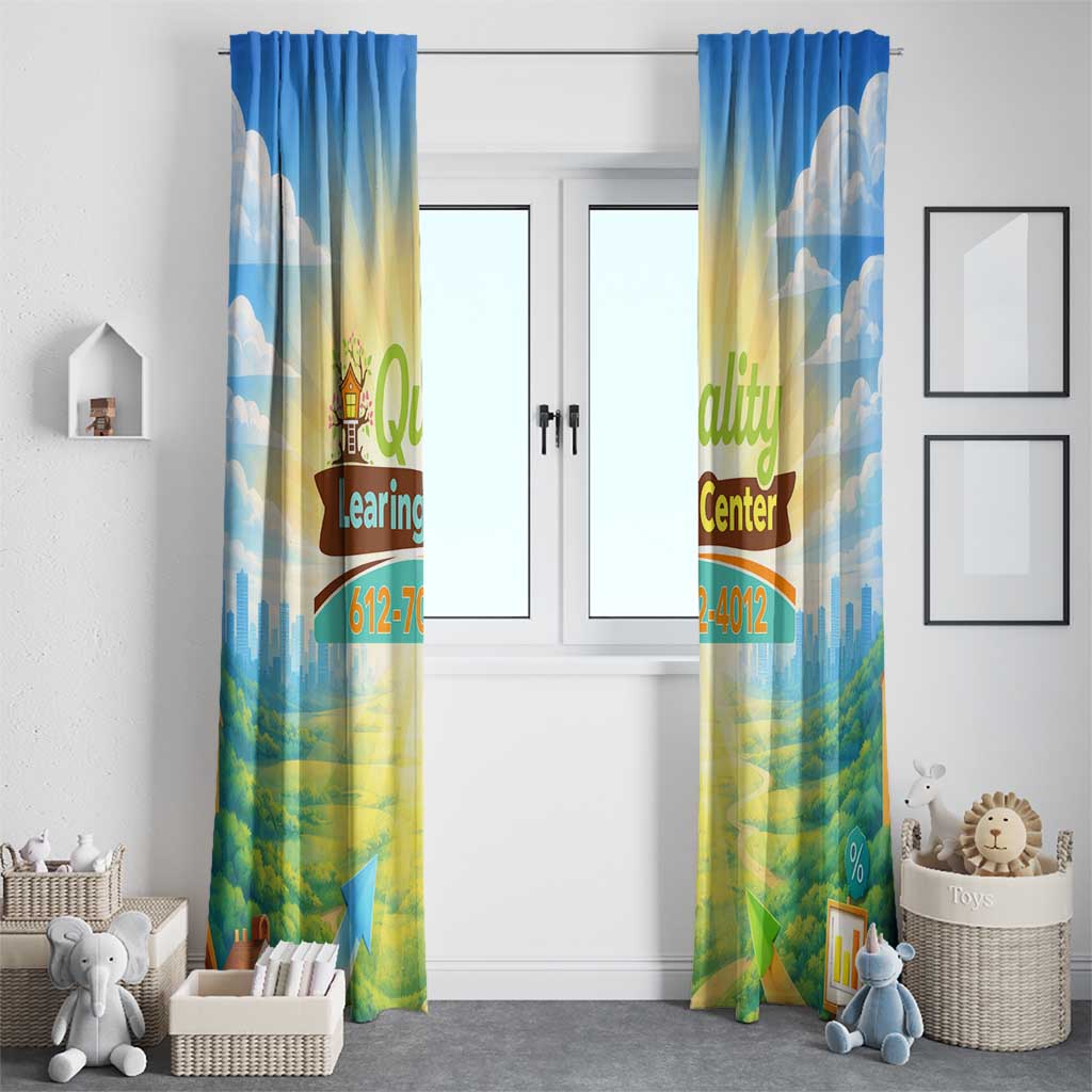 Quality Learning Center Window Curtain Funny Day Care Bright and Playful Branded