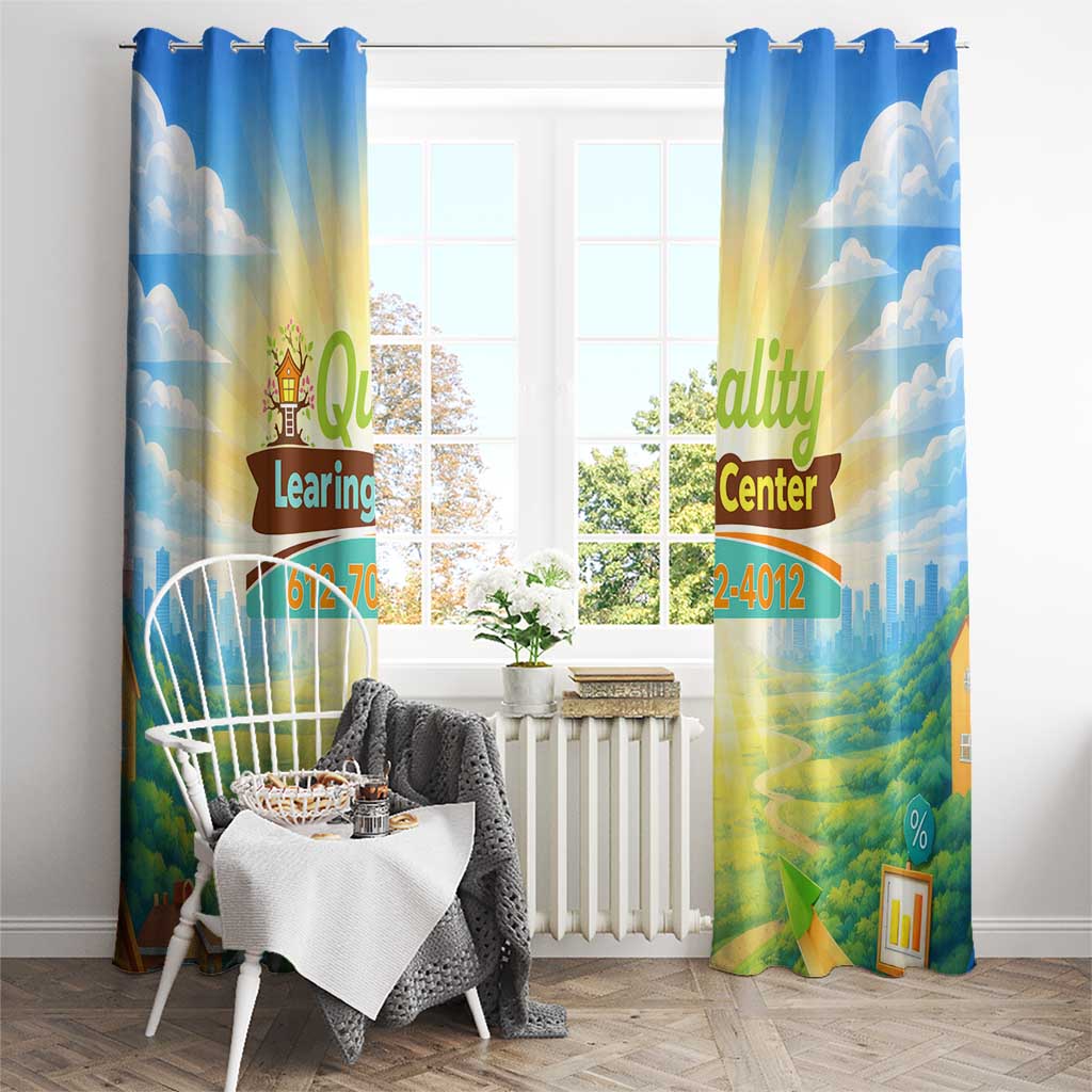Quality Learning Center Window Curtain Funny Day Care Bright and Playful Branded
