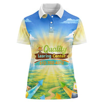 Quality Learning Center Women Polo Shirt Funny Day Care Bright and Playful Branded