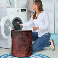 Fenrir Norse Wolf Laundry Basket Viking Runic Celtic Knot Dark Art