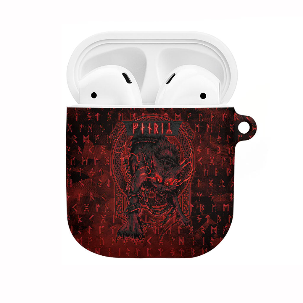 Fenrir Norse Wolf AirPods Case Viking Runic Celtic Knot Dark Art