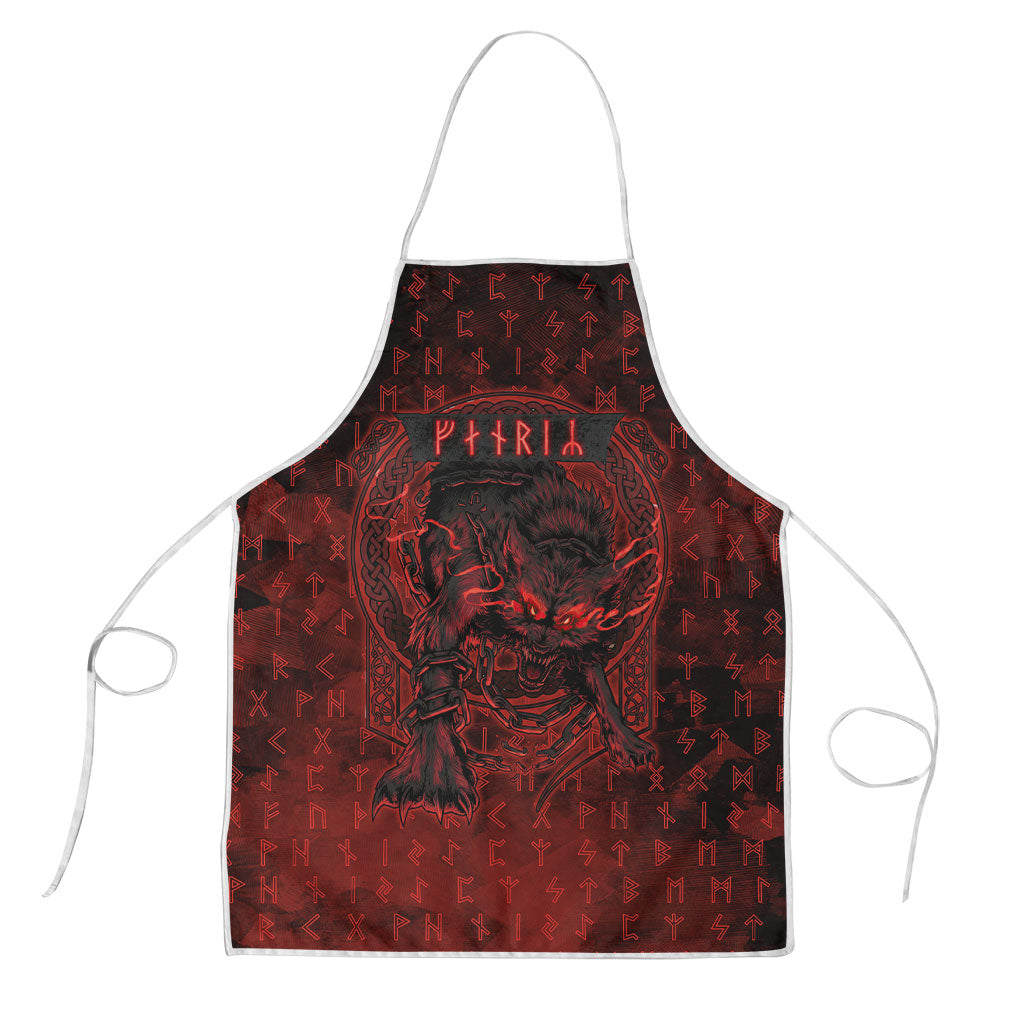 Fenrir Norse Wolf Apron Viking Runic Celtic Knot Dark Art