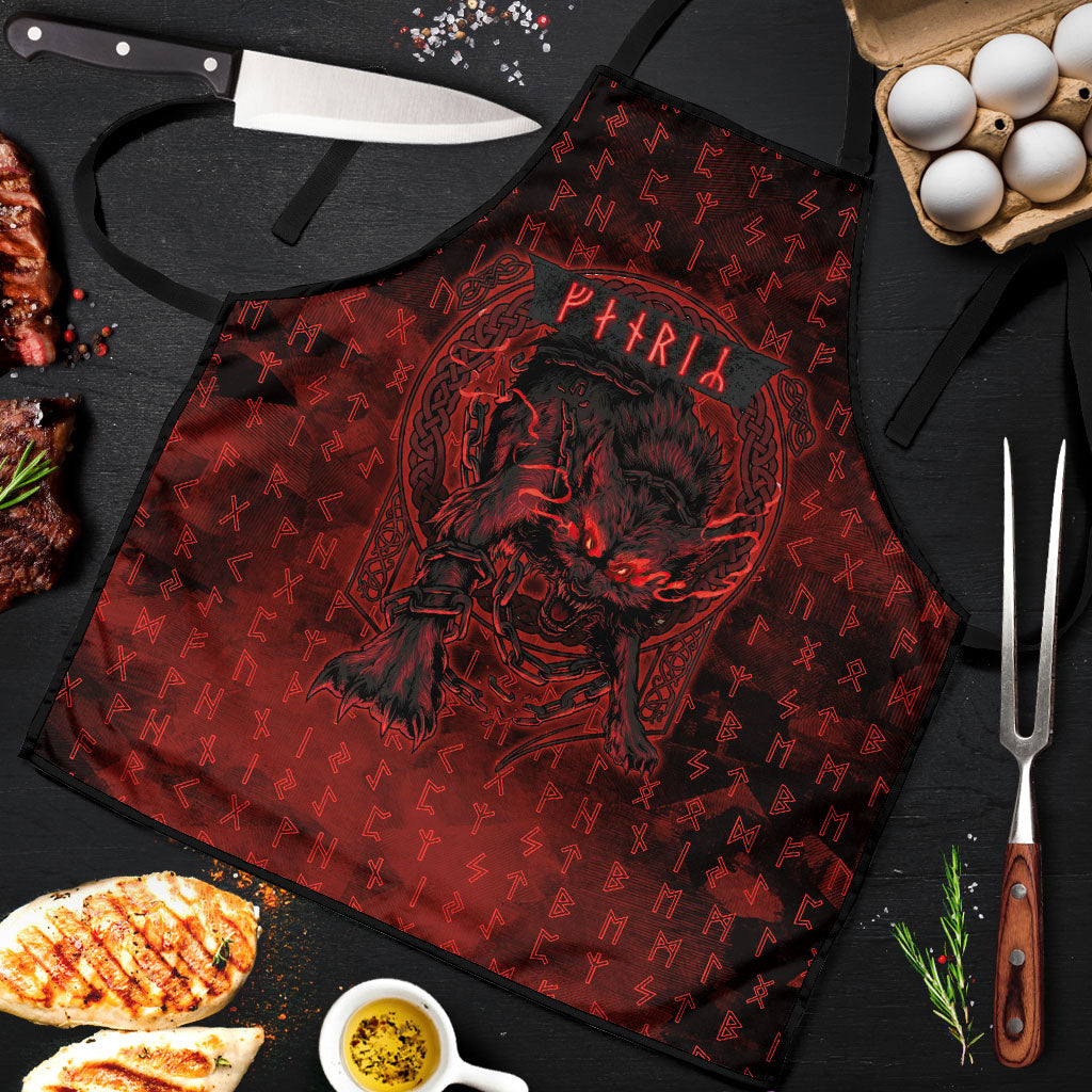 Fenrir Norse Wolf Apron Viking Runic Celtic Knot Dark Art