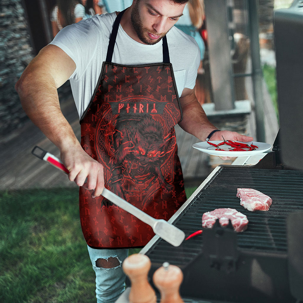 Fenrir Norse Wolf Apron Viking Runic Celtic Knot Dark Art