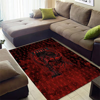 Fenrir Norse Wolf Area Rug Viking Runic Celtic Knot Dark Art
