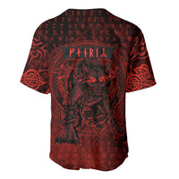 Fenrir Norse Wolf Baseball Jersey Viking Runic Celtic Knot Dark Art