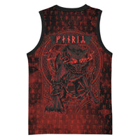 Fenrir Norse Wolf Basketball Jersey Viking Runic Celtic Knot Dark Art