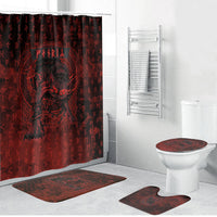 Fenrir Norse Wolf Bathroom Set Viking Runic Celtic Knot Dark Art