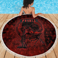 Fenrir Norse Wolf Beach Blanket Viking Runic Celtic Knot Dark Art
