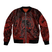Fenrir Norse Wolf Bomber Jacket Viking Runic Celtic Knot Dark Art