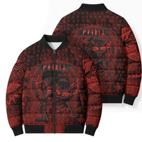 Fenrir Norse Wolf Bomber Puffer Jacket Viking Runic Celtic Knot Dark Art