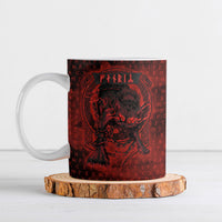 Fenrir Norse Wolf Ceramic Mug Viking Runic Celtic Knot Dark Art