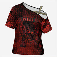 Fenrir Norse Wolf Cross Shoulder Shirt Viking Runic Celtic Knot Dark Art