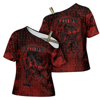 Fenrir Norse Wolf Cross Shoulder Shirt Viking Runic Celtic Knot Dark Art