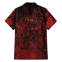 Fenrir Norse Wolf Hawaiian Shirt Viking Runic Celtic Knot Dark Art