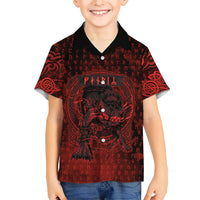 Fenrir Norse Wolf Hawaiian Shirt Viking Runic Celtic Knot Dark Art
