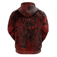 Fenrir Norse Wolf Hoodie Viking Runic Celtic Knot Dark Art