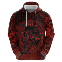 Fenrir Norse Wolf Hoodie Viking Runic Celtic Knot Dark Art