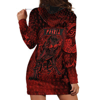 Fenrir Norse Wolf Hoodie Dress Viking Runic Celtic Knot Dark Art
