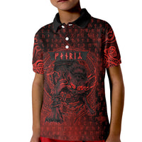 Fenrir Norse Wolf Kid Polo Shirt Viking Runic Celtic Knot Dark Art