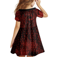 Fenrir Norse Wolf Kid Short Sleeve Dress Viking Runic Celtic Knot Dark Art