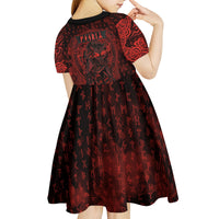 Fenrir Norse Wolf Kid Short Sleeve Dress Viking Runic Celtic Knot Dark Art