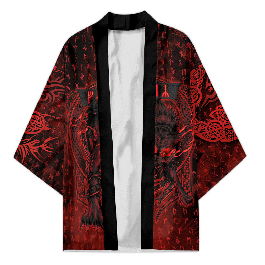 Fenrir Norse Wolf Kimono Viking Runic Celtic Knot Dark Art