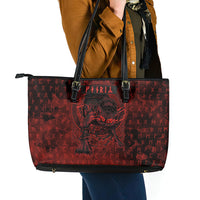 Fenrir Norse Wolf Leather Tote Bag Viking Runic Celtic Knot Dark Art