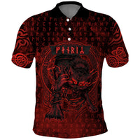 Fenrir Norse Wolf Polo Shirt Viking Runic Celtic Knot Dark Art