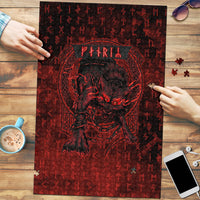 Fenrir Norse Wolf Puzzle Viking Runic Celtic Knot Dark Art