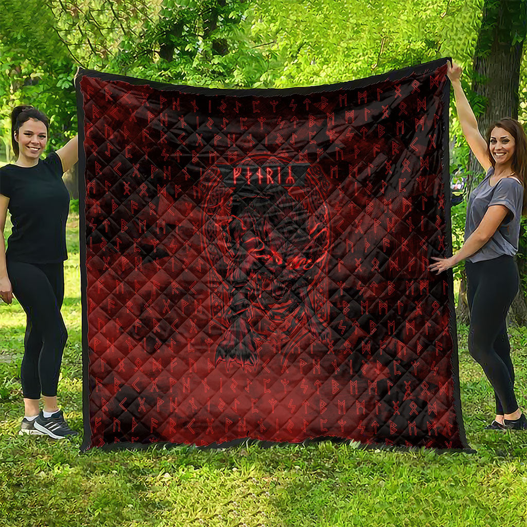 Fenrir Norse Wolf Quilt Viking Runic Celtic Knot Dark Art