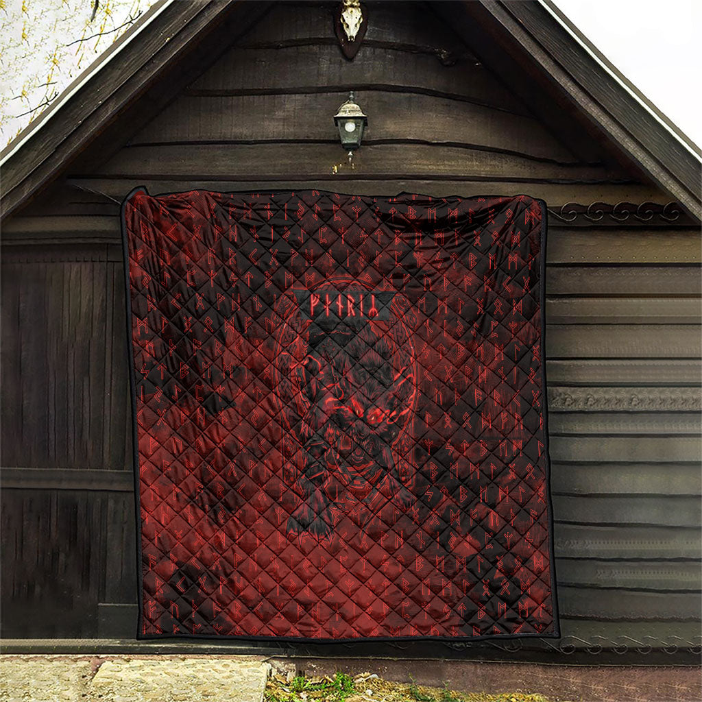Fenrir Norse Wolf Quilt Viking Runic Celtic Knot Dark Art
