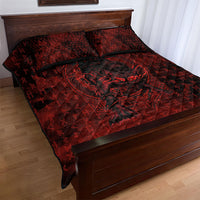 Fenrir Norse Wolf Quilt Bed Set Viking Runic Celtic Knot Dark Art