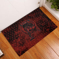 Fenrir Norse Wolf Rubber Doormat Viking Runic Celtic Knot Dark Art