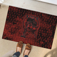 Fenrir Norse Wolf Rubber Doormat Viking Runic Celtic Knot Dark Art