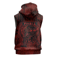 Fenrir Norse Wolf Sleeveless Hoodie Viking Runic Celtic Knot Dark Art