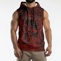 Fenrir Norse Wolf Sleeveless Hoodie Viking Runic Celtic Knot Dark Art