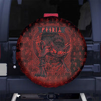 Fenrir Norse Wolf Spare Tire Cover Viking Runic Celtic Knot Dark Art