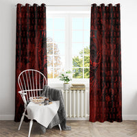 Fenrir Norse Wolf Window Curtain Viking Runic Celtic Knot Dark Art