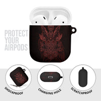 Huginn and Muninn with Fenrir and Vegvisir AirPods Case Viking Runic Celtic Knot Dark Gothic Art
