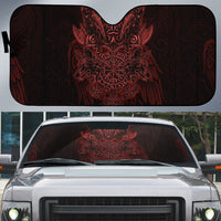 Huginn and Muninn with Fenrir and Vegvisir Auto Sun Shade Viking Runic Celtic Knot Dark Gothic Art