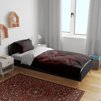 Huginn and Muninn with Fenrir and Vegvisir Bedding Set Viking Runic Celtic Knot Dark Gothic Art