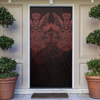 Huginn and Muninn with Fenrir and Vegvisir Door Cover Viking Runic Celtic Knot Dark Gothic Art