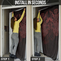 Huginn and Muninn with Fenrir and Vegvisir Door Cover Viking Runic Celtic Knot Dark Gothic Art