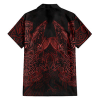 Huginn and Muninn with Fenrir and Vegvisir Hawaiian Shirt Viking Runic Celtic Knot Dark Gothic Art