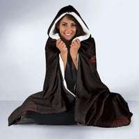 Huginn and Muninn with Fenrir and Vegvisir Hooded Blanket Viking Runic Celtic Knot Dark Gothic Art