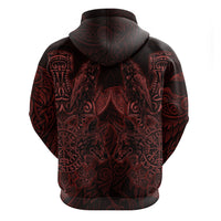 Huginn and Muninn with Fenrir and Vegvisir Hoodie Viking Runic Celtic Knot Dark Gothic Art