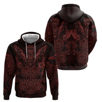 Huginn and Muninn with Fenrir and Vegvisir Hoodie Viking Runic Celtic Knot Dark Gothic Art