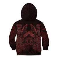 Huginn and Muninn with Fenrir and Vegvisir Kid Hoodie Viking Runic Celtic Knot Dark Gothic Art