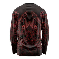 Huginn and Muninn with Fenrir and Vegvisir Long Sleeve Shirt Viking Runic Celtic Knot Dark Gothic Art
